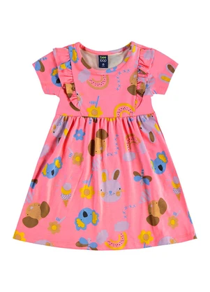 Bee Loop - Vestido Bichinhos Infantil Rosa - BEE LOOP