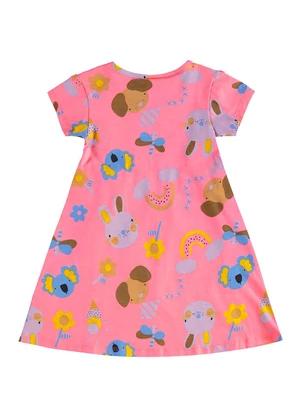 Bee Loop - Vestido Bichinhos Infantil Rosa - BEE LOOP