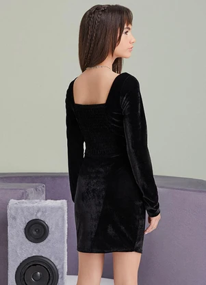 I Am - Vestido Black de Veludo Preto - I AM