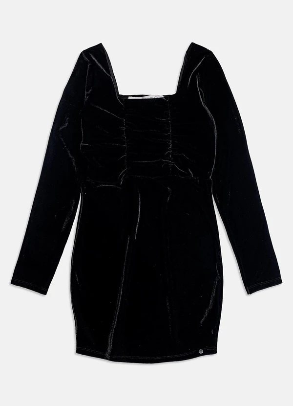 I Am - Vestido Black de Veludo Preto 1