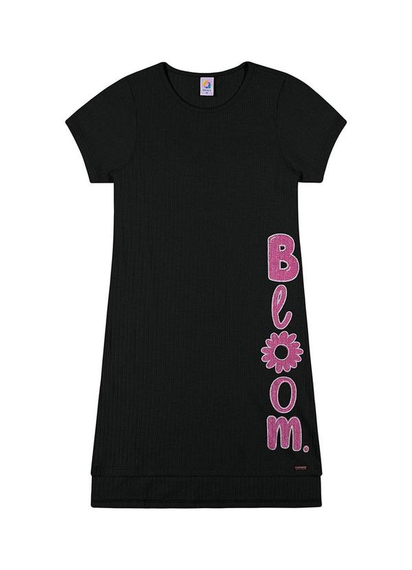 Alenice - Vestido Bloom Menina Preto