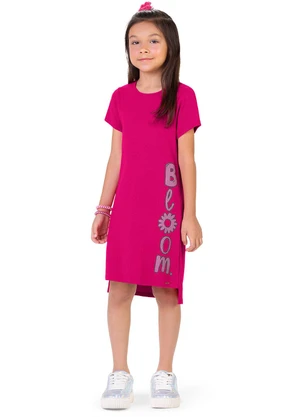 Outlet - Vestido Bloom Menina Rosa  - OUTLET