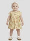 Kely Kety - Vestido Body Canelado Estampa Digital Bege - variação: Bege