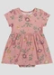Kely Kety - Vestido Body Canelado Estampa Digital Bege - variação: Rosa