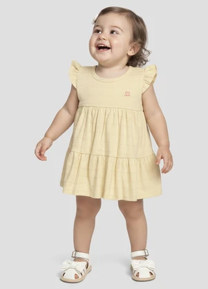 Kely Kety - Vestido Body em Malha Trabalhada Striped Bege - KELY KETY
