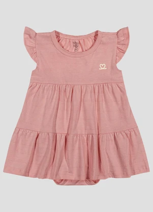 Kely Kety - Vestido Body em Malha Trabalhada Striped Rosa - KELY KETY
