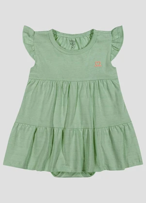 Kely Kety - Vestido Body em Malha Trabalhada Striped Verde - KELY KETY