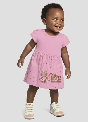Kely Kety - Vestido Body Infantil Cotton Rosa - KELY KETY