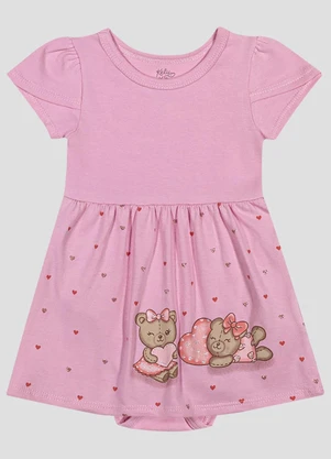 Kely Kety - Vestido Body Infantil Cotton Rosa - KELY KETY