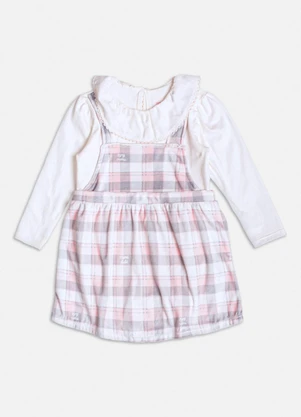 Momi - Vestido Body Xadrez com Golinha Branco - MOMI