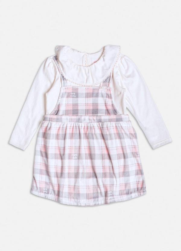 Momi - Vestido Body Xadrez com Golinha Branco