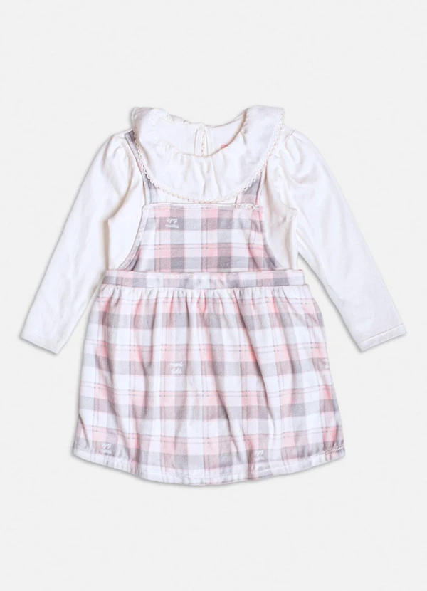 Momi - Vestido Body Xadrez com Golinha Branco 1
