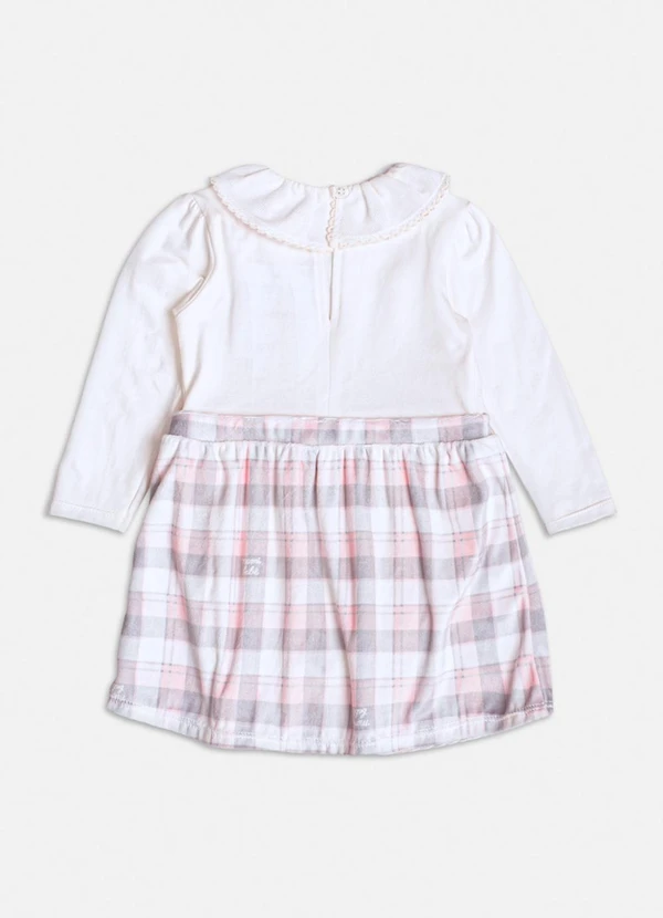 Momi - Vestido Body Xadrez com Golinha Branco 2