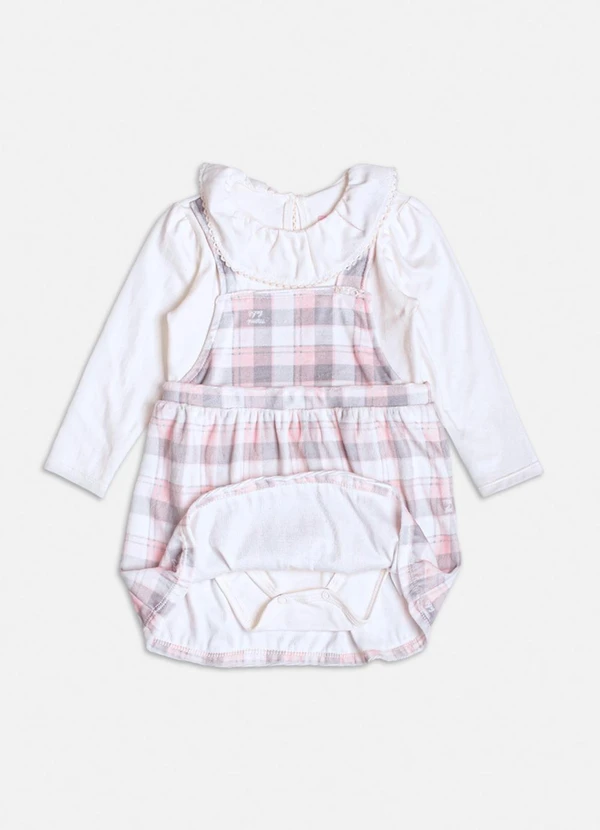 Momi - Vestido Body Xadrez com Golinha Branco 3