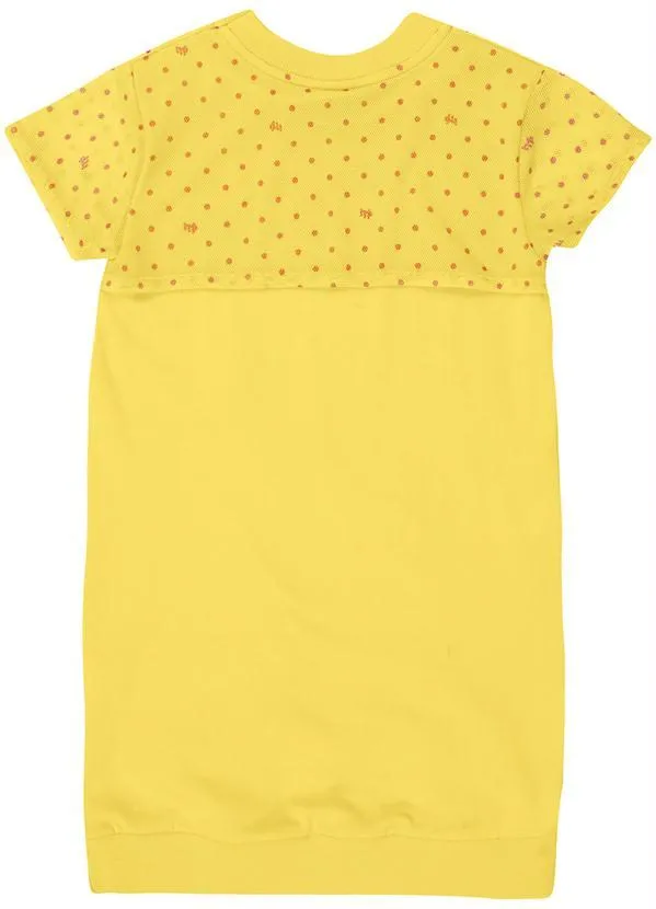 Lilica Ripilica - Vestido Bolinhas Manga Curta Infantil Amarelo 2