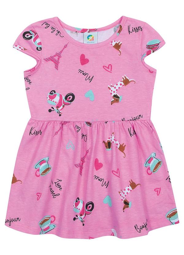 Alenice - Vestido Bonjour Meninas Rosa