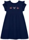 Duduka - Vestido Bebê Estampa Rotativa Folhas  Bege - variação: Azul