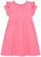 Duduka - Vestido Bebê Estampa Rotativa Folhas  Bege - variação: Rosa