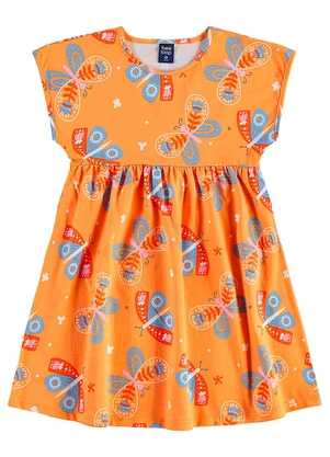 Bee Loop - Vestido Borboletas Infantil Amarelo - BEE LOOP