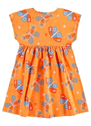 Bee Loop - Vestido Borboletas Infantil Amarelo - BEE LOOP