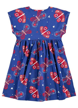 Bee Loop - Vestido Borboletas Infantil Azul - BEE LOOP