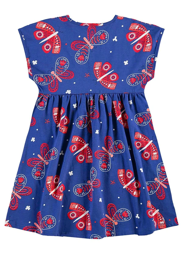 Bee Loop - Vestido Borboletas Infantil Azul 2