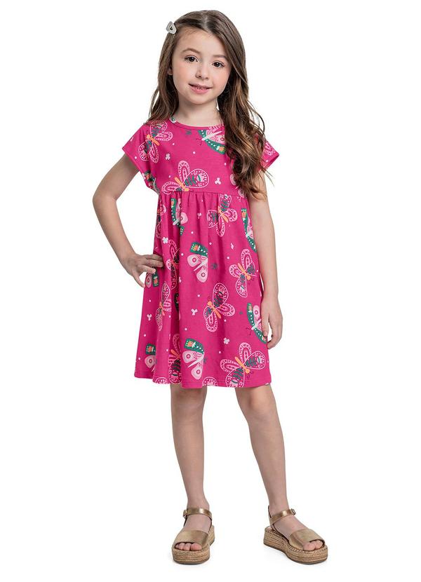 Bee Loop - Vestido Borboletas Infantil Rosa