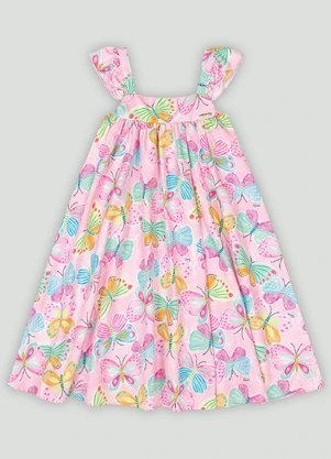 Vestido Borboletinha Infantil Quimby Rosa - QUIMBY
