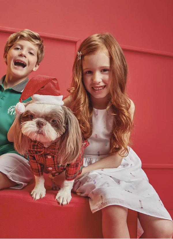 Malwee Kids - Vestido Branco Acinturado em Plumetis 5