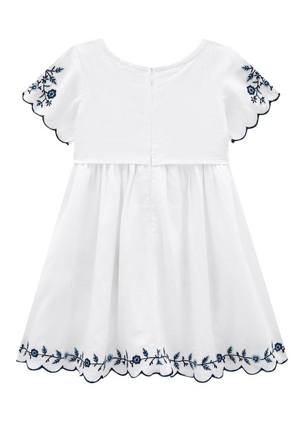 Carinhoso - Vestido Branco Curto com Bordado 2