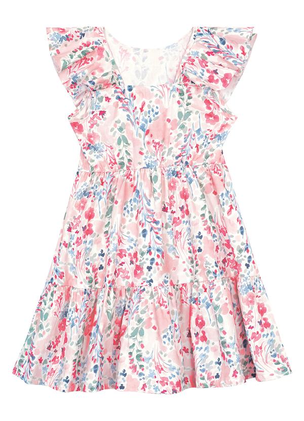 Carinhoso - Vestido Branco Marias Floral Menina 2