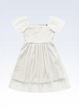 Fakini Kids - Vestido Branco - FAKINI KIDS