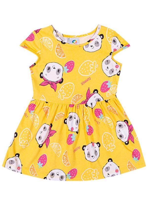 Alenice - Vestido Brisa do Verão Menina Amarelo 1