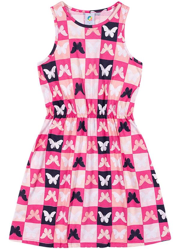 Alenice - Vestido Butterfly Menina Rosa