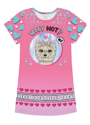 Vestido Cachorro Rosa Abrange - ABRANGE