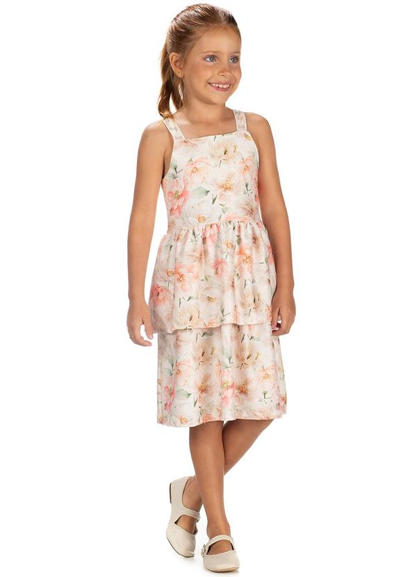 Amada - Vestido Camadas em Malha Sarjada Sublimada Nude