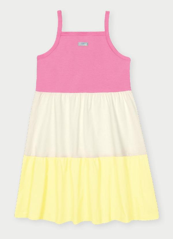 Abrange - Vestido Camadas Meninas Amarelo