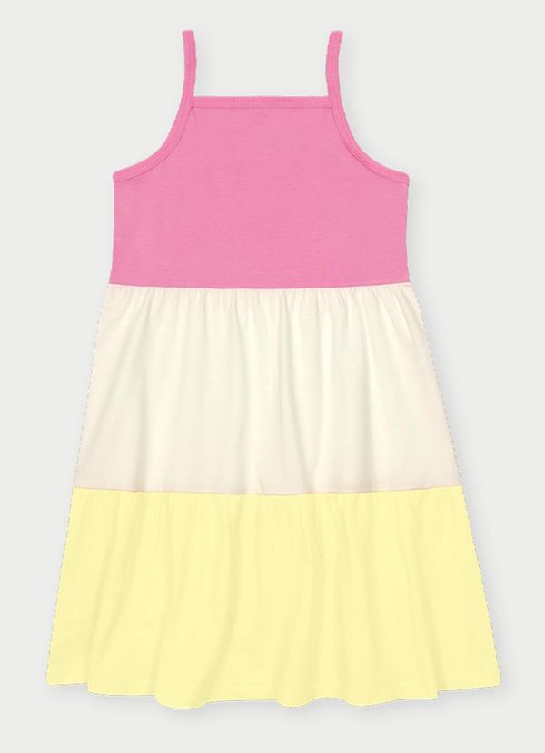 Abrange - Vestido Camadas Meninas Amarelo 2