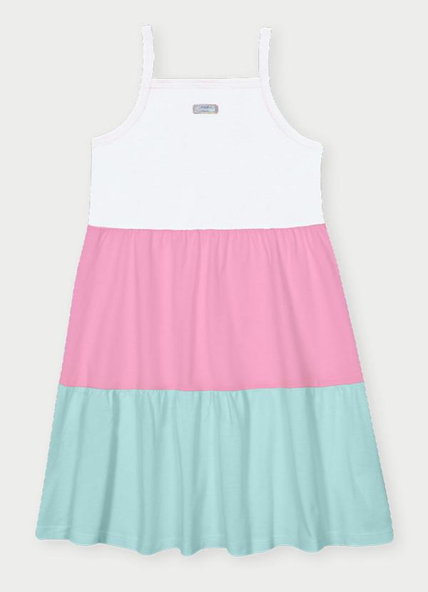 Abrange - Vestido Camadas Meninas Rosa