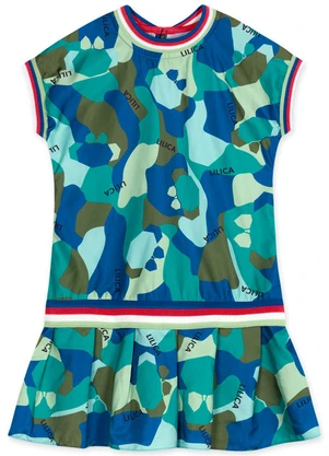 Lilica Ripilica - Vestido Camuflado Menina Azul - LILICA RIPILICA