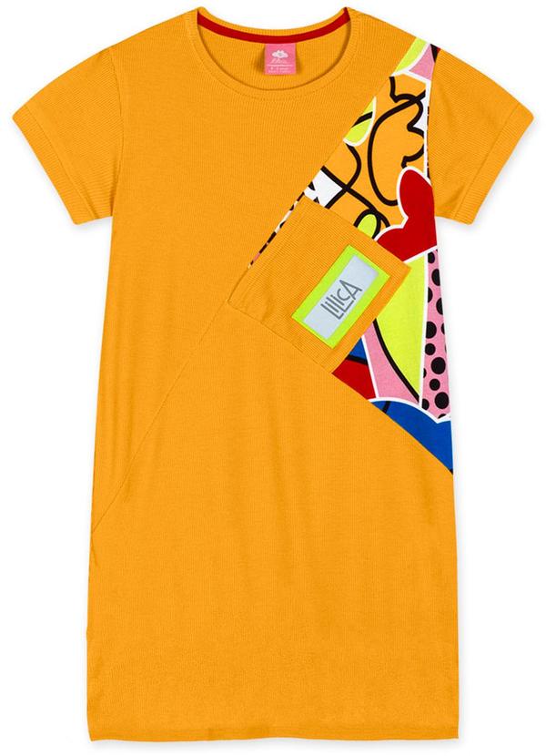 Lilica Ripilica - Vestido Canelado Manga Curta Infantil Menina Am