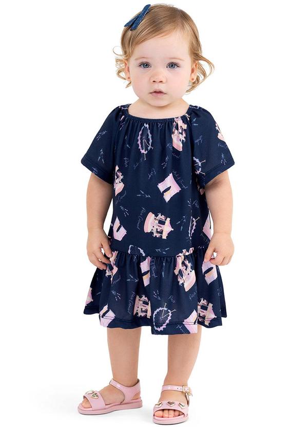 Alenice - Vestido Carrosséis Menina Azul