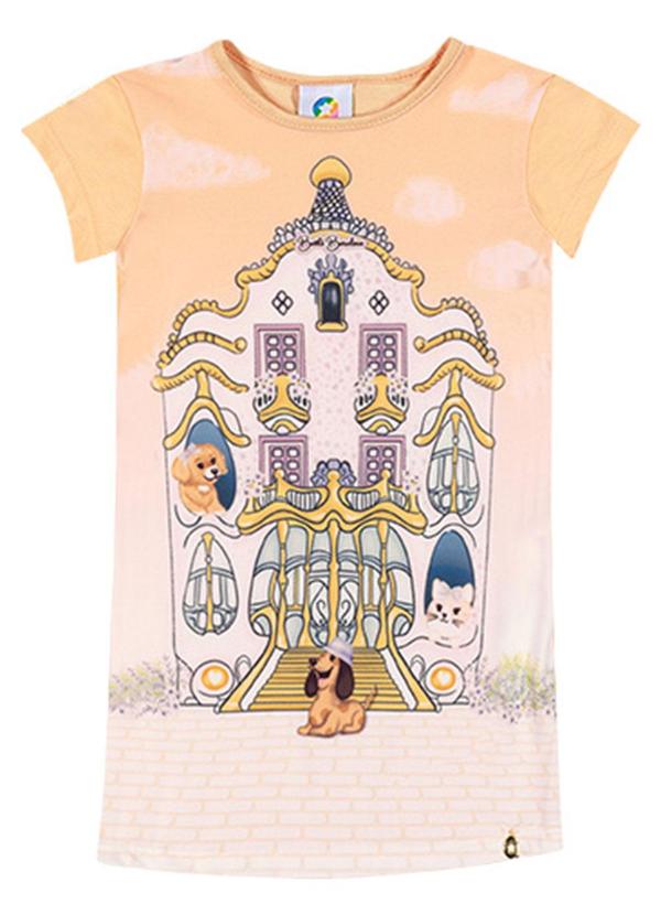 Alenice - Vestido Casa dos Bichos Menina Laranja