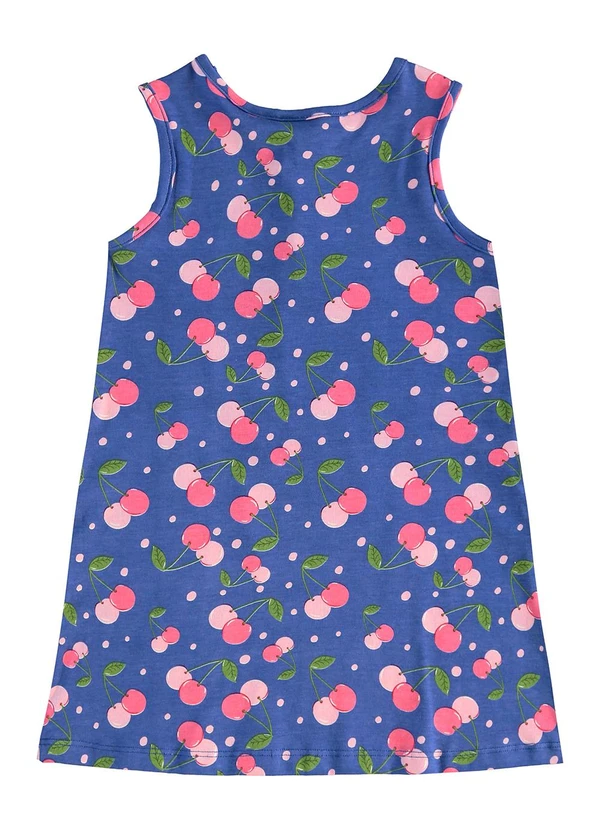 Bee Loop - Vestido Cerejinhas Infantil Azul 2