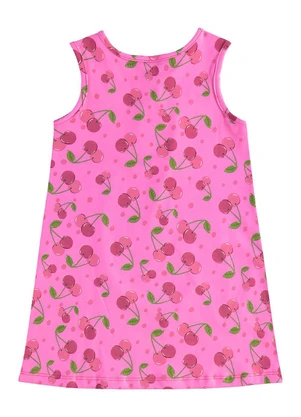 Bee Loop - Vestido Cerejinhas Infantil Roxo - BEE LOOP