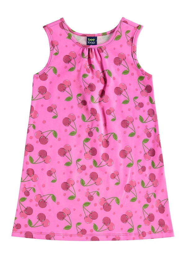Bee Loop - Vestido Cerejinhas Infantil Roxo