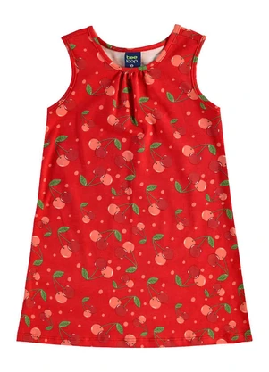 Bee Loop - Vestido Cerejinhas Infantil Vermelho - BEE LOOP