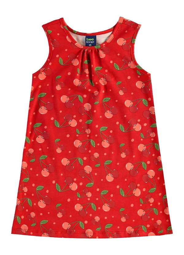 Bee Loop - Vestido Cerejinhas Infantil Vermelho 2