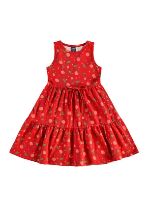 Bee Loop - Vestido Cerejinhas Infantil Vermelho - BEE LOOP