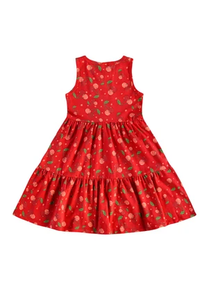 Bee Loop - Vestido Cerejinhas Infantil Vermelho - BEE LOOP